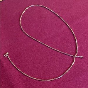 20 Inch Popular Size Delicate 10K Gold Women's Box Link Chain Necklace